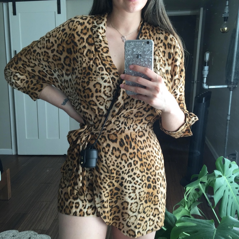 Zara Leopard Romper